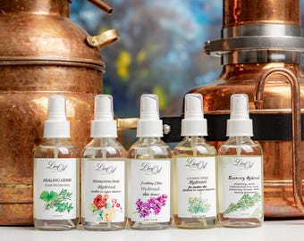 Natural Skin Toner Hydrosol from Saffron, Tulsi and Lemon Balm