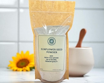 Raw Cold-Ground Sunflower Seed Powder. Freshly Ground