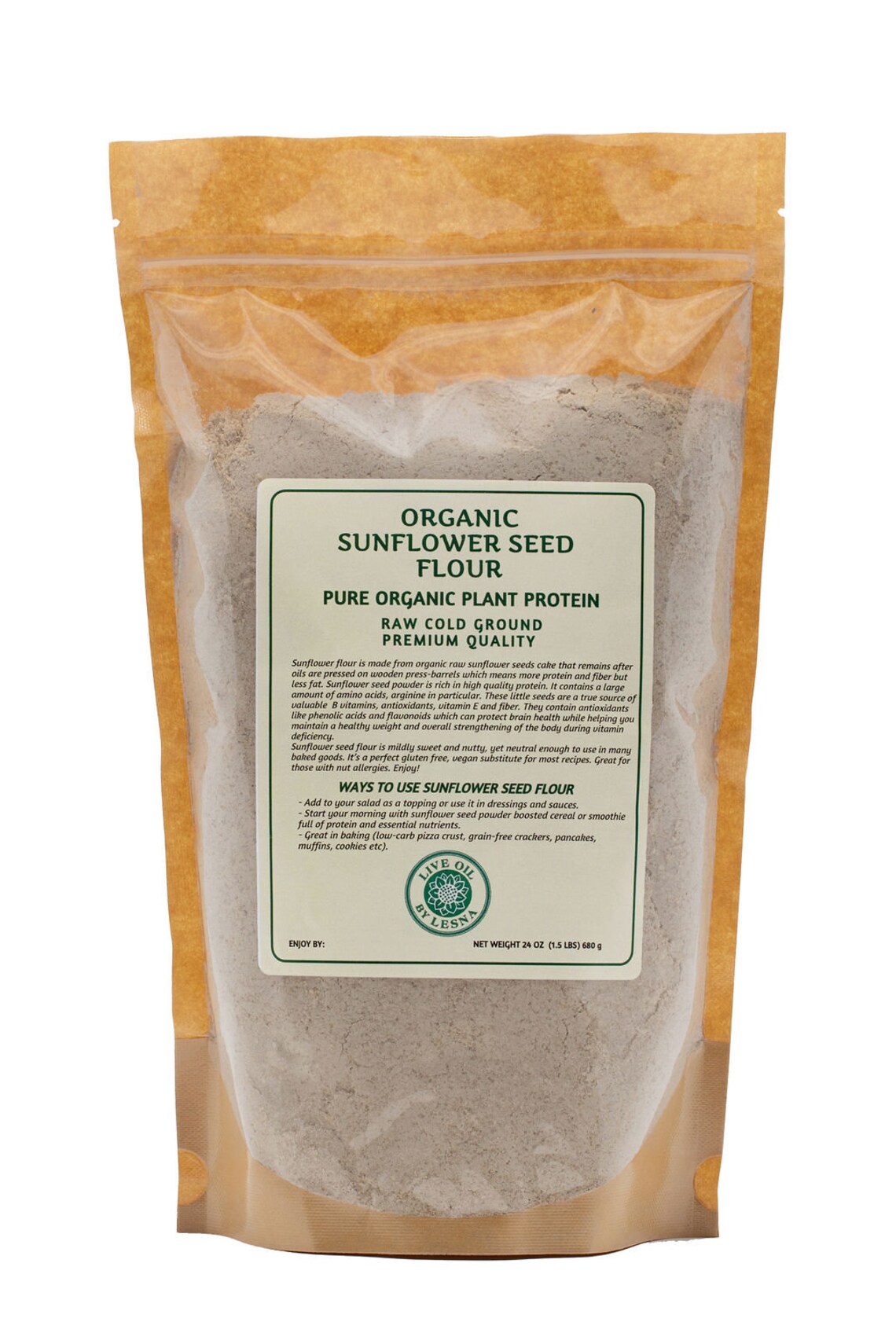Organic Sunflower Seed Powder Sunflower Meal with Vitamins Etsy
