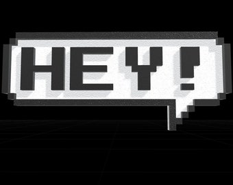 Customised 8 bit speech bubble any text fridge magnet