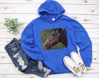 Horse hoodie Equestrian hoodie Horse gift Horse in halter Unisex Heavy Blend Hooded Sweatshirt