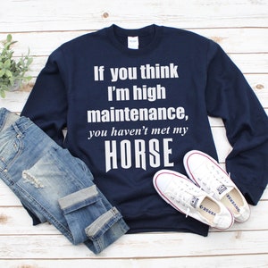 Horse sweatshirt Equestrian sweatshirt Horse gift Horse maintenance Unisex Heavy Blend Crewneck Sweatshirt