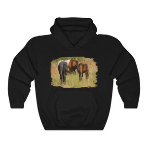 Horse hoodie Equestrian hoodie Horse gift Horses behind Unisex Heavy Blend Hooded Sweatshirt