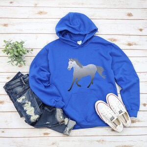 Felpa top con cavallo