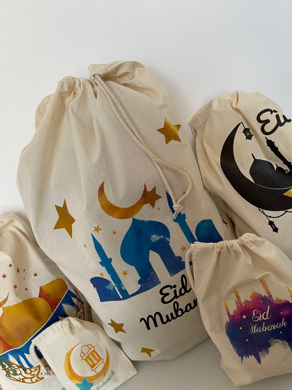 Personalised Eid gift bag sacks for the family in 5 different Etsy