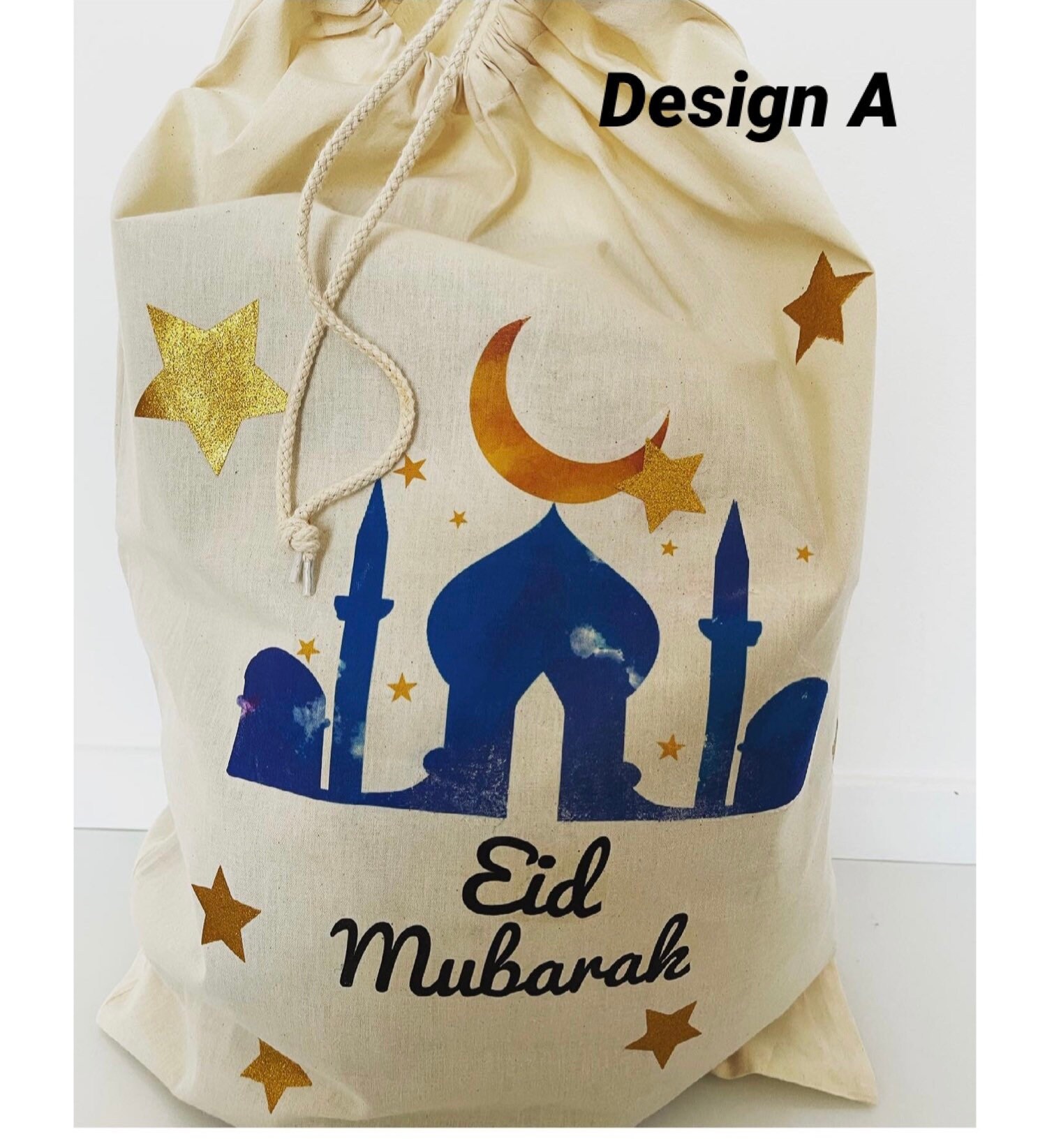 Personalised Eid gift bag sacks for the family in 5 different Etsy
