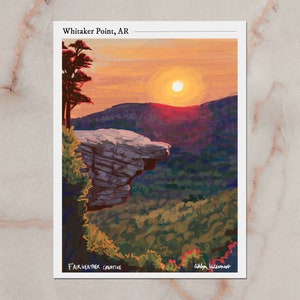 WHITAKER POINT real print | hawksbill crag sunrise, Arkansas, Ozark Landscape, Ozark Mountains, Outdoors, Wall Art, Hikes of the Ozarks