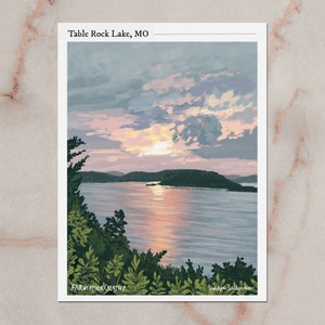 TABLE ROCK LAKE real print | Missouri, Branson, Ozark Landscape, Ozark Mountains, Outdoors, Wall Art, Local Hikes of the Ozarks