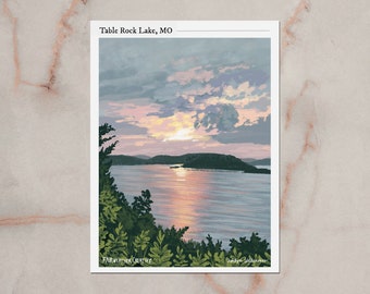 TABLE ROCK LAKE real print | Missouri, Branson, Ozark Landscape, Ozark Mountains, Outdoors, Wall Art, Local Hikes of the Ozarks