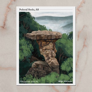 PEDESTAL ROCKS real print | Sand Gap Arkansas, Ozark Landscape, Ozark Mountains, Outdoors, Wall Art, Local Hikes of the Ozarks