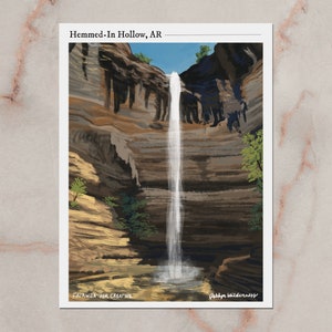 HEMMED-IN HOLLOW real print | Ponca, Arkansas, waterfall, Ozark Landscape, Ozark Mountains, Outdoors, Wall Art, Local Hikes of the Ozarks