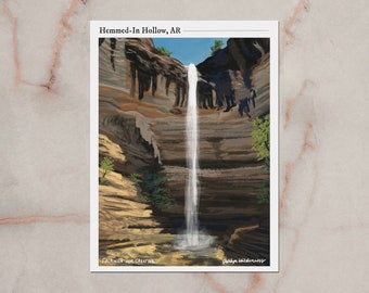 HEMMED-IN HOLLOW real print | Ponca, Arkansas, waterfall, Ozark Landscape, Ozark Mountains, Outdoors, Wall Art, Local Hikes of the Ozarks