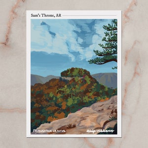 SAM&#39;S THRONE ARKANSAS real print | Mt. Judea, Arkansas, Ozark Landscape, Ozark Mountains, Outdoors, Wall Art, Local Hikes of the Ozarks