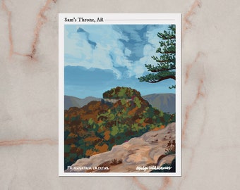 SAM&#39;S THRONE ARKANSAS real print | Mt. Judea, Arkansas, Ozark Landscape, Ozark Mountains, Outdoors, Wall Art, Local Hikes of the Ozarks