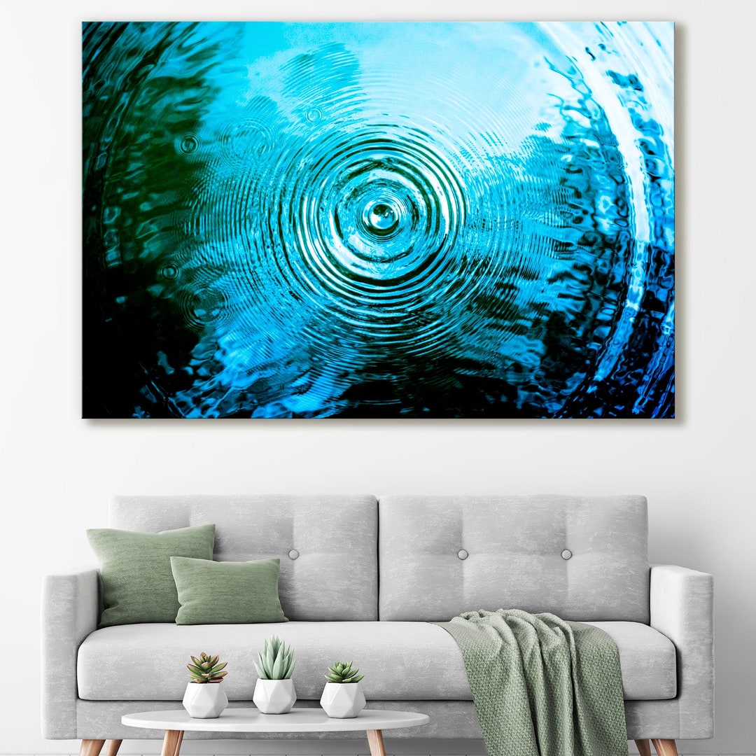 Water Drop Canvas Art Water Splash Canvas Print Water Etsy