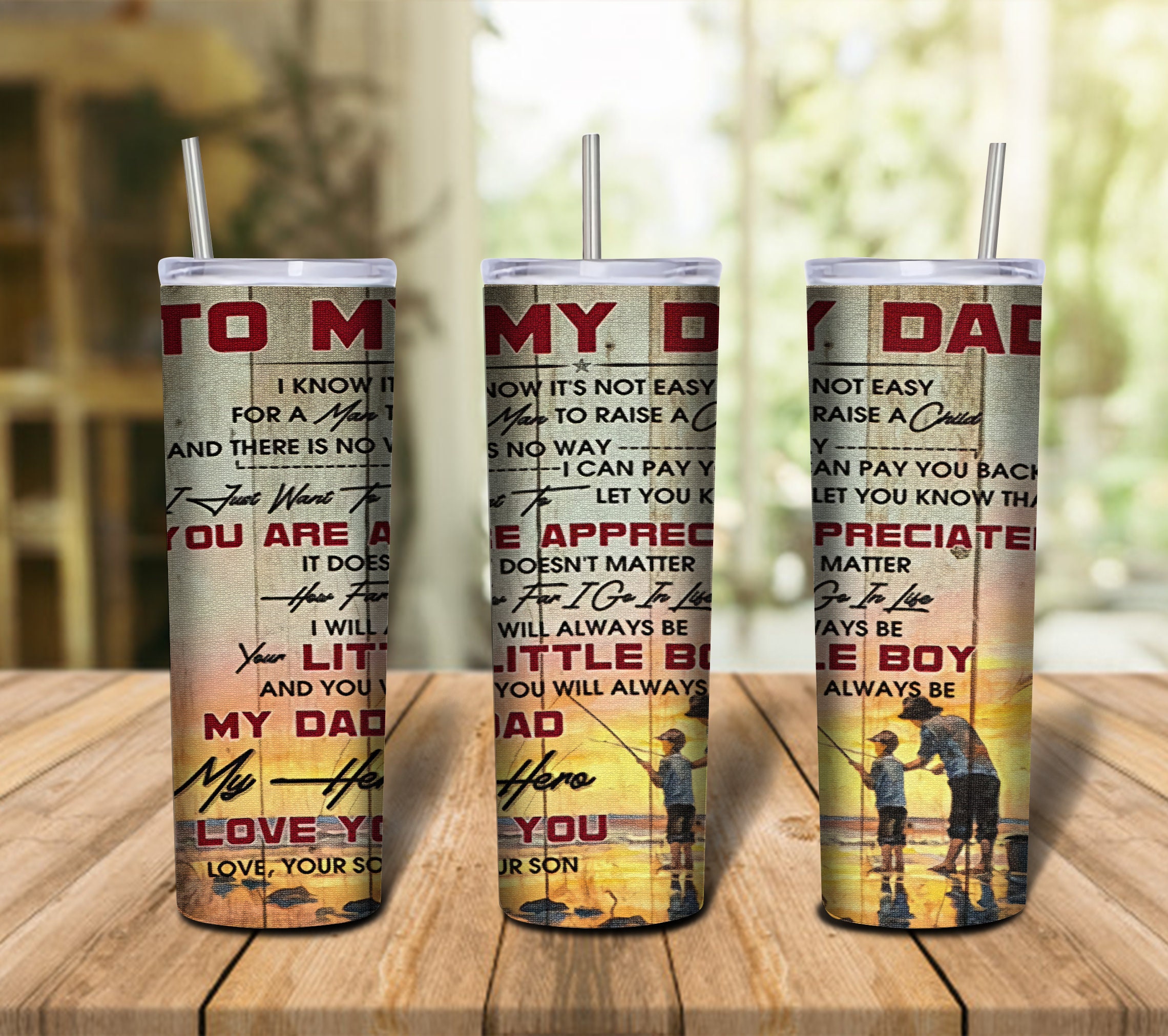 Fathers Day Tumbler Png Dad Png Tumbler To My Dad Tumbler | Etsy