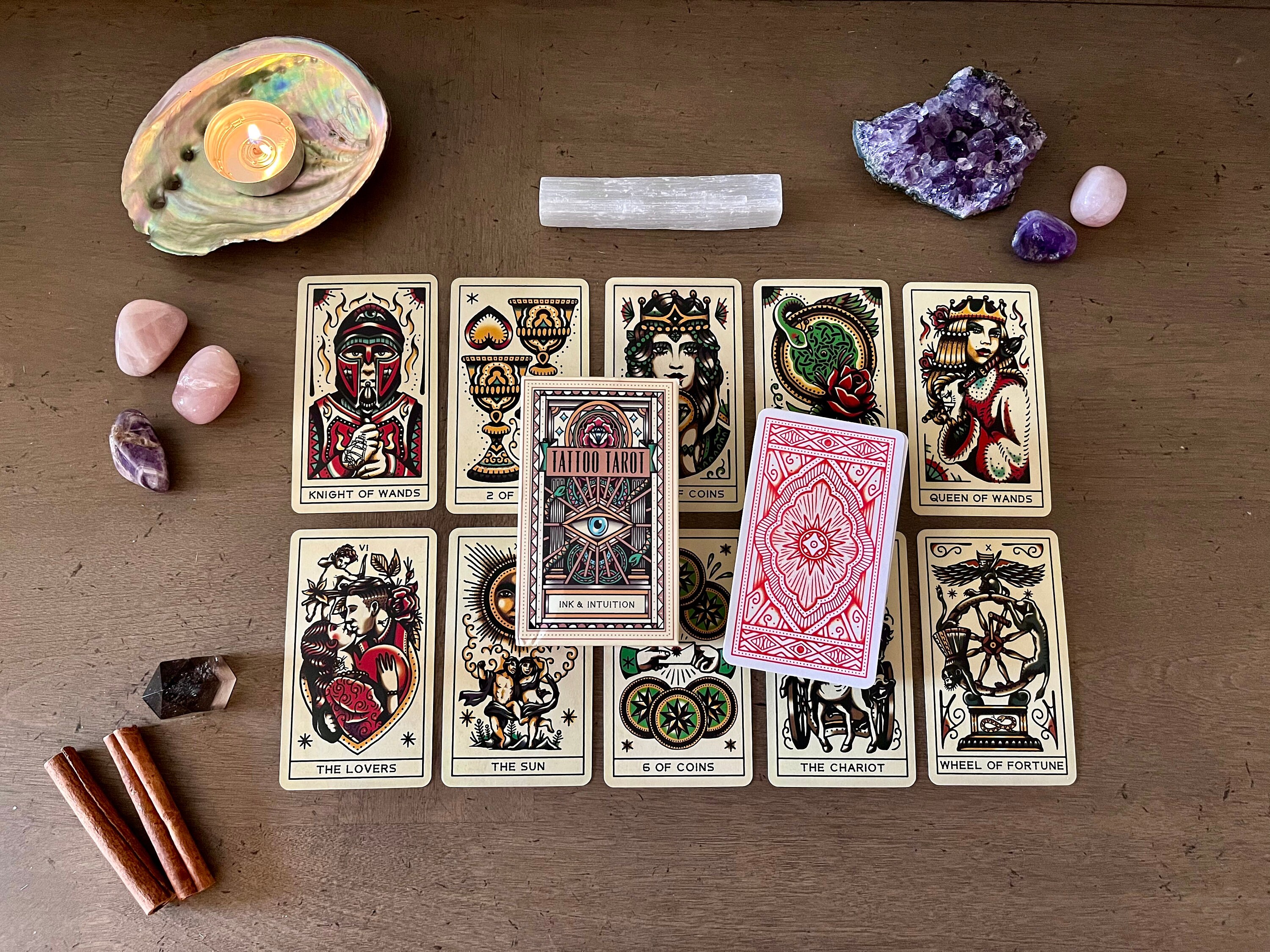 Just got a new deck The Tattoo Tarot Ink and Intuition by Megamunden Deck interview will be included in comments let me know your thoughts rtarot #40 Just got a new deck The Tattoo Tarot Ink and Intuition by Megamunden Deck interview will be included in comments let me know your thoughts rtarot