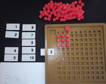 Tablero de multiplicación Montessori
