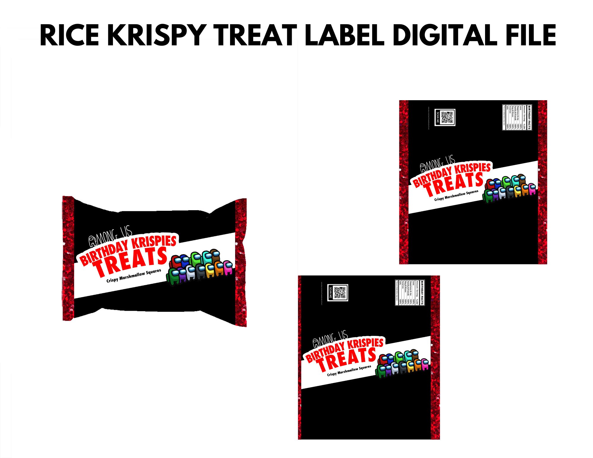 Printable Chip Bags Rice Krispie Treats Capri Sun Treat Etsy