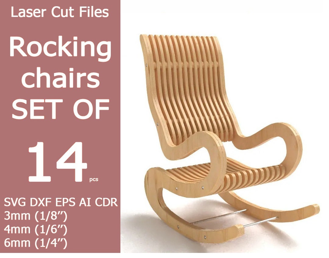 Rocking Chairs 14pcs Laser Cut Vector,dxf Files for Laser,vector ...