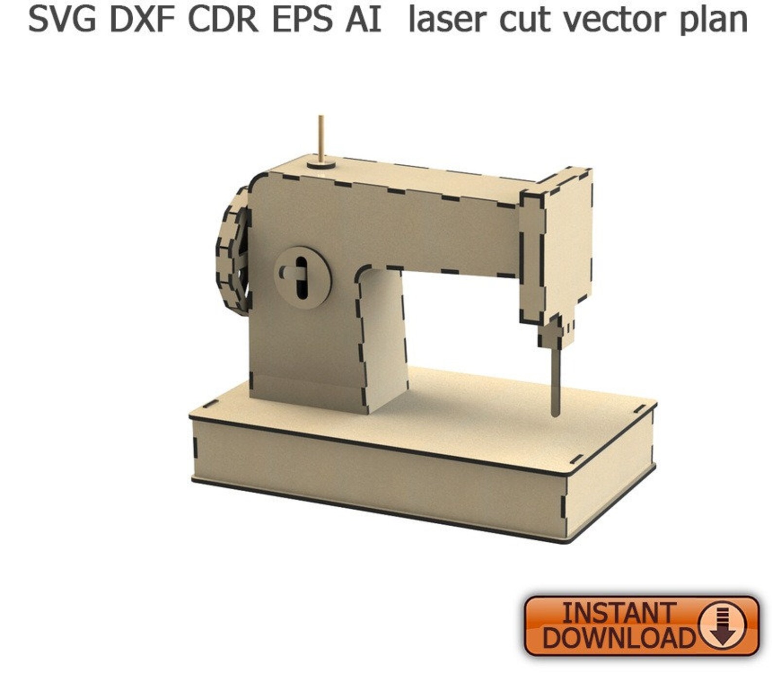 Sewing Machine. Laser cut files SVG DXF vector plans laser Etsy