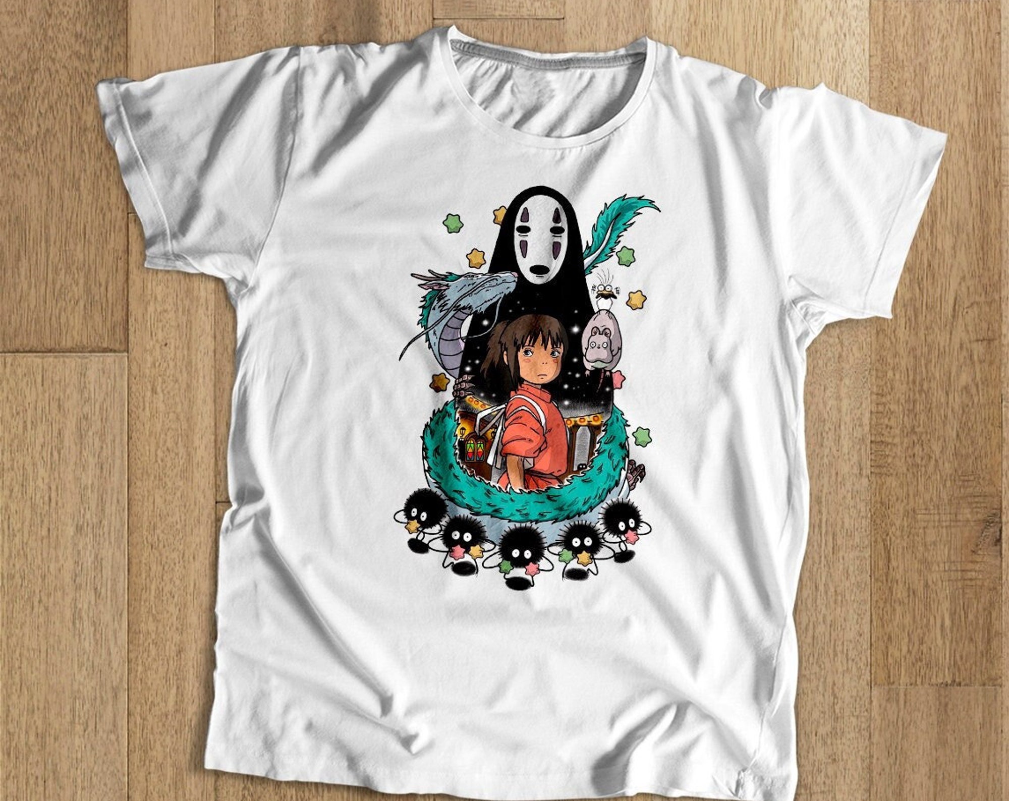 Spirited Away Animierte Caracter Movie Cartoon T-Shirt Spirited Away Animierte Caracter Movie Cartoon T-Shirt