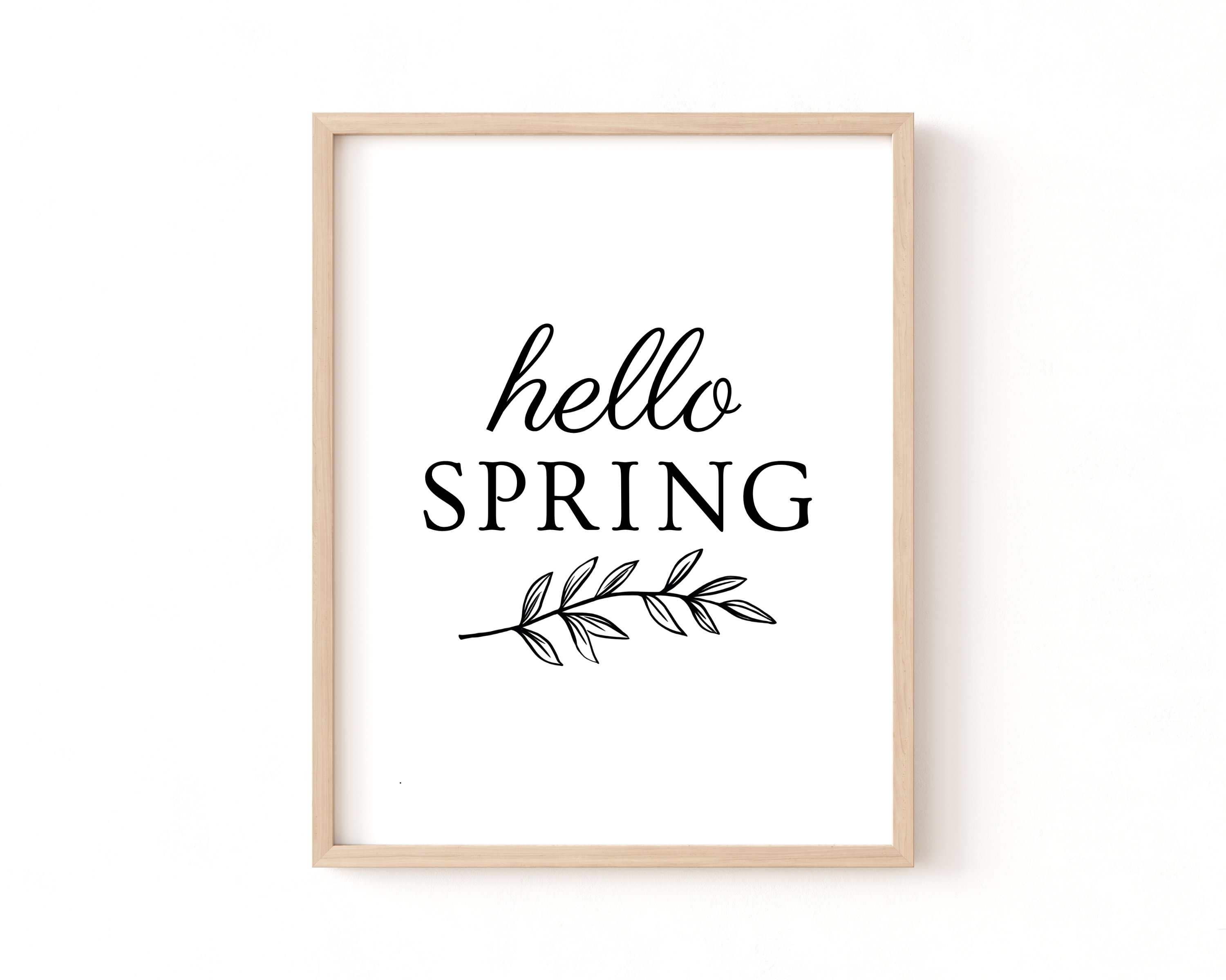 Hello Spring Printable, Printable Wall Art, Hello Spring Sign ...