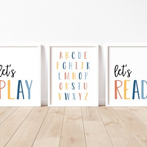 Lets Play Printable Set of 3, Classroom Posters, Let's Play Set, Read ...