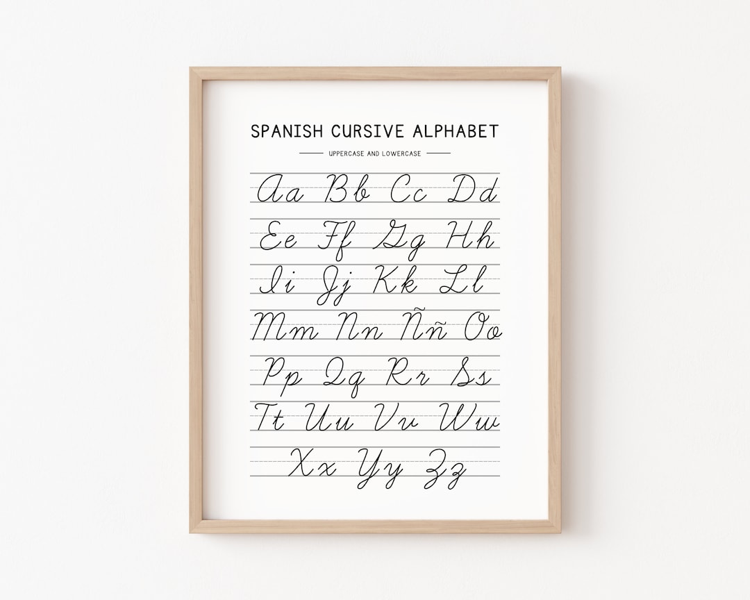 Spanish Cursive Alphabet, Spanish ABC, Homeschool Classroom Posters ...