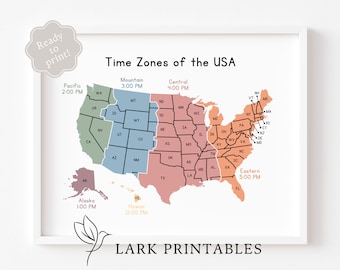 United States Map Educational Poster - Il 340x270.5991035354 Faxn 