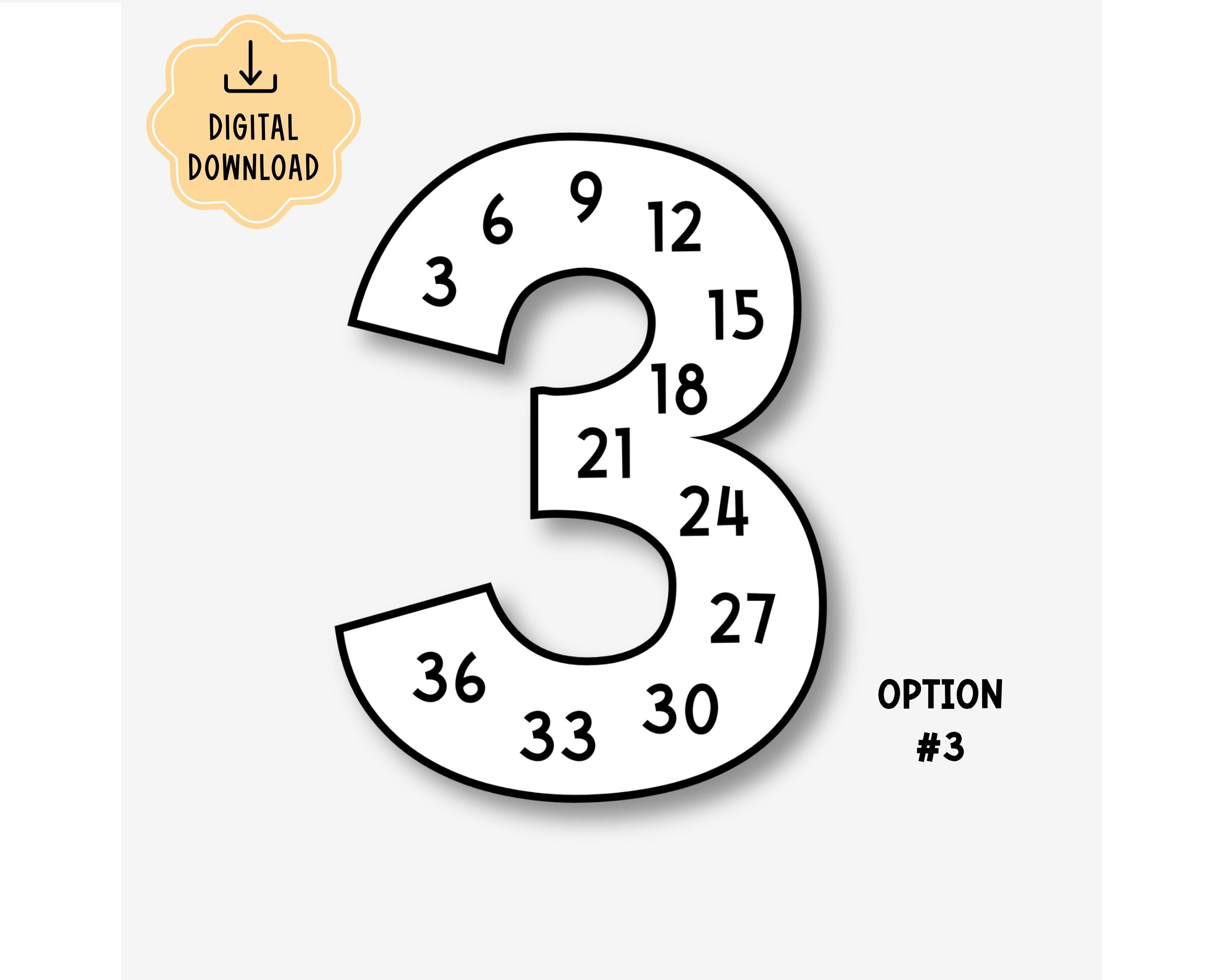 Skip Counting Display, Boho Rainbow Classroom Decor, Multiples Large ...