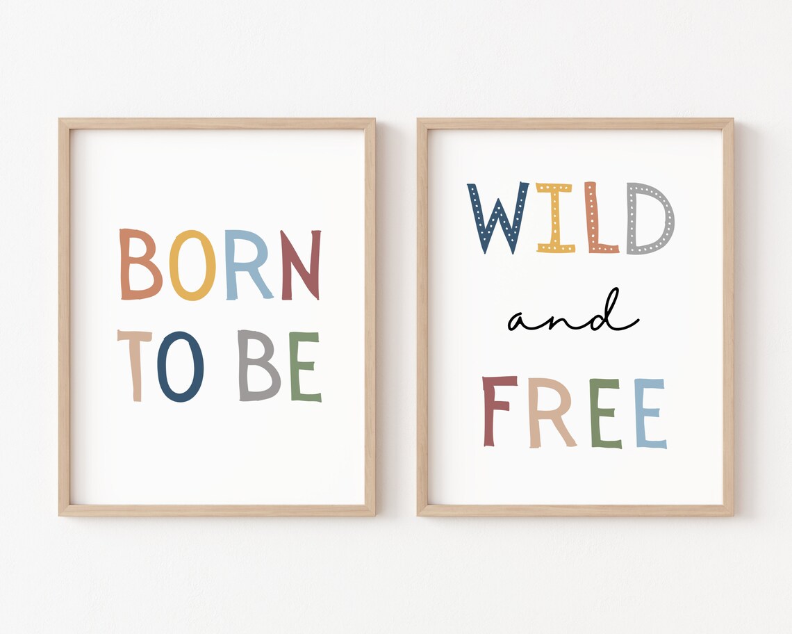 Born to Be Wild and Free Printable Safari Nursery Print Wild - Etsy