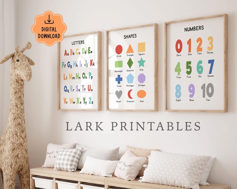 Montessori Toddler Educational Learning Printable Posters Homeschool ...