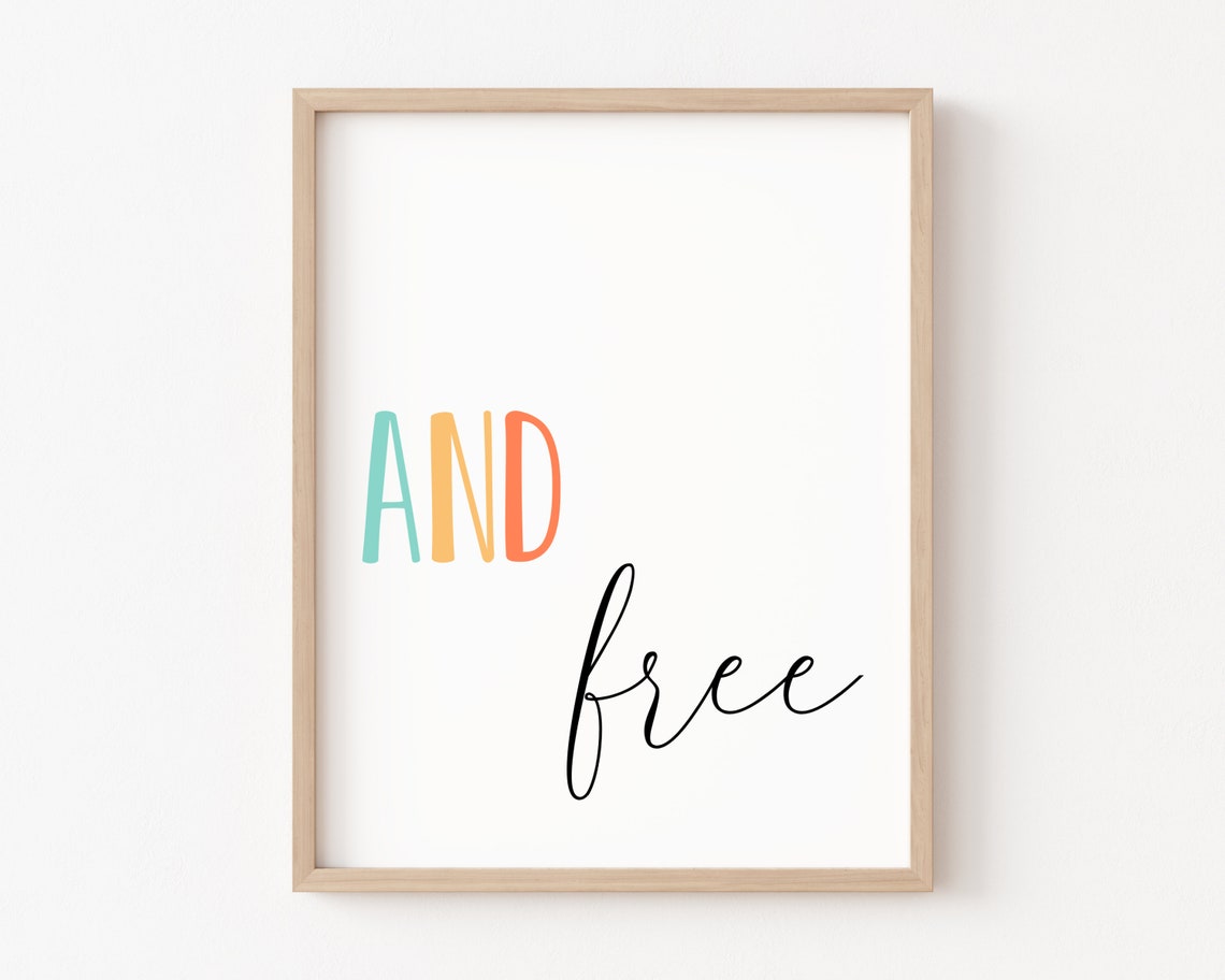 Go Be Wild And Free Printable Playroom Sign Wild And Free | Etsy