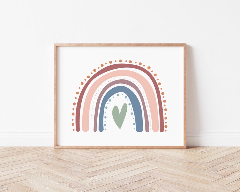 Rainbow Nursery Wall Art Boho Nursery Decor Nursery - Etsy