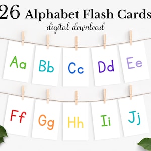 Alphabet Flash Cards, Homeschool Printables Morgenkorb, pädagogische Printables Flashcards Pre-K Aktivitäten, Kleinkind Vorschul Printables
