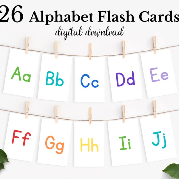 Alphabet Flash Cards, Homeschool Printables Morning Basket, Educational Printables Flashcards Pre-K Activities, Toddler Preschool Printables