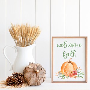 Welcome Fall Printable, Autumn Printable, Fall Decor, Fall Printable ...