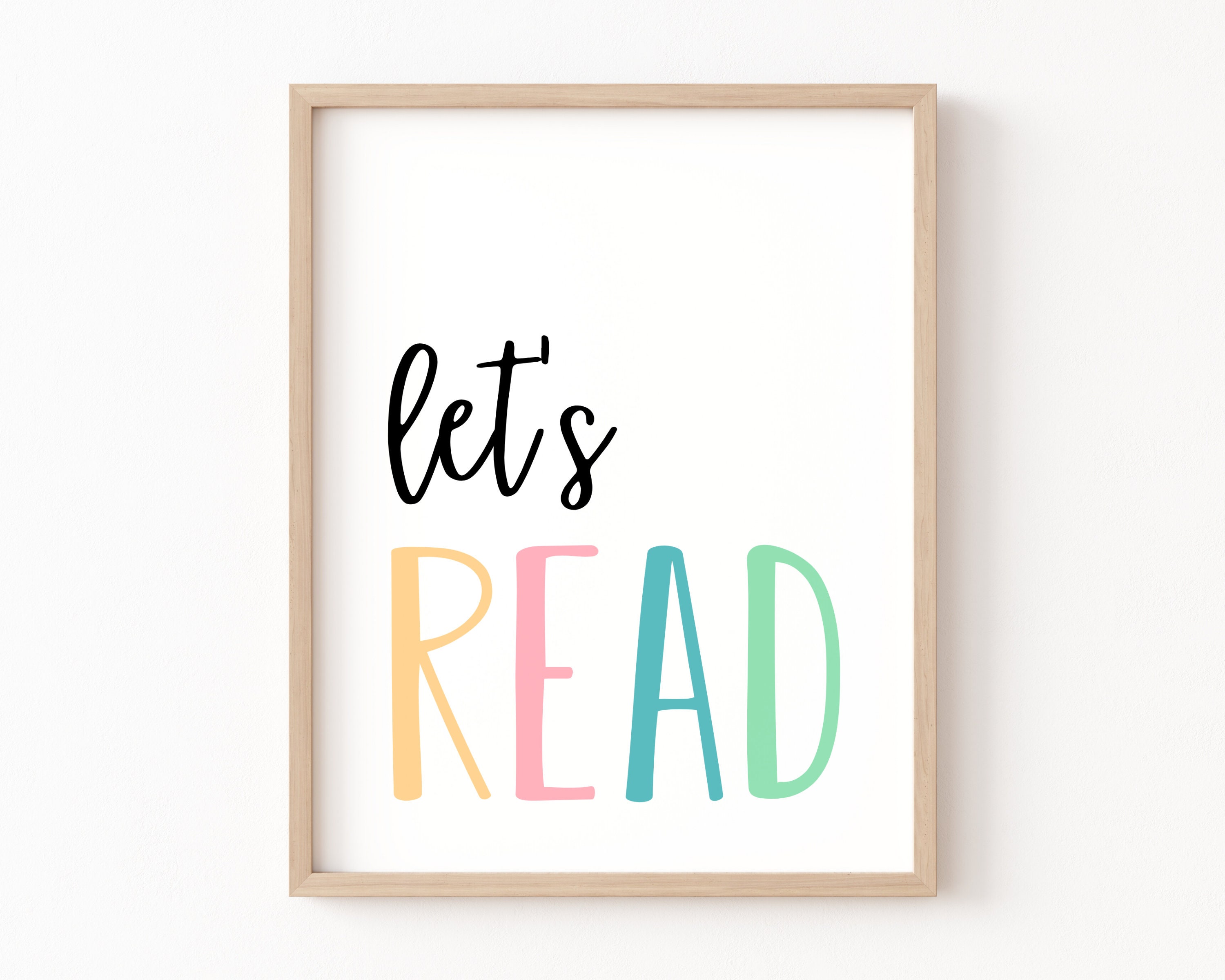 Let's Play Printable Set of 2, Classroom Posters, Let's Read Print Set ...