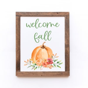 Welcome Fall Printable, Autumn Printable, Fall Decor, Fall Printable ...