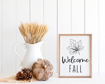 Welcome Fall Printable, Autumn Printable, Fall Decor, Fall Printable, Fall Decorations for the Home, Fall Print, Fall Wall Art Printable