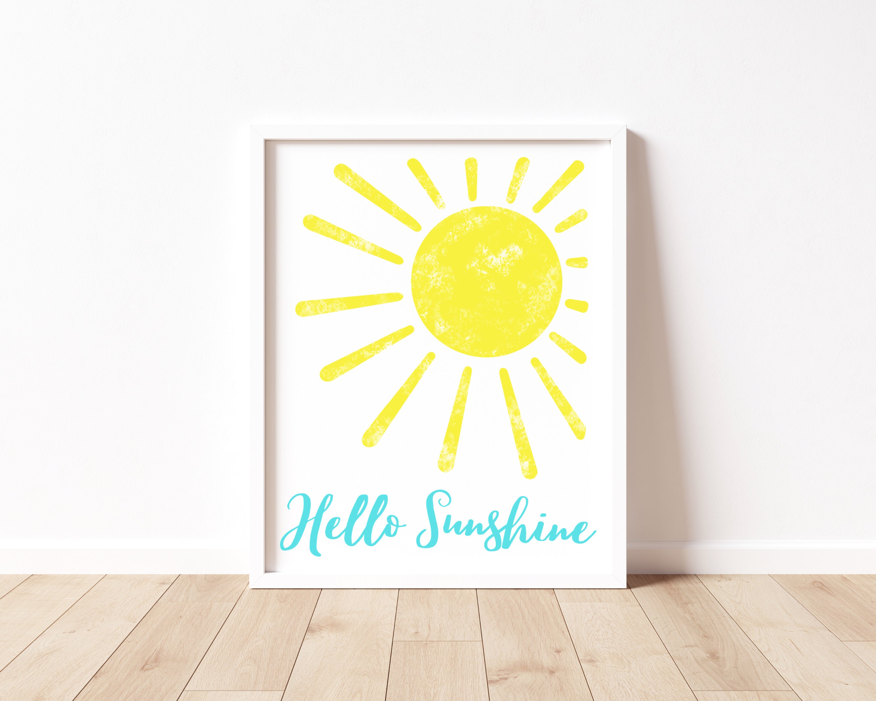 Hello Sunshine Print Summer Printable Poster Sun Print - Etsy