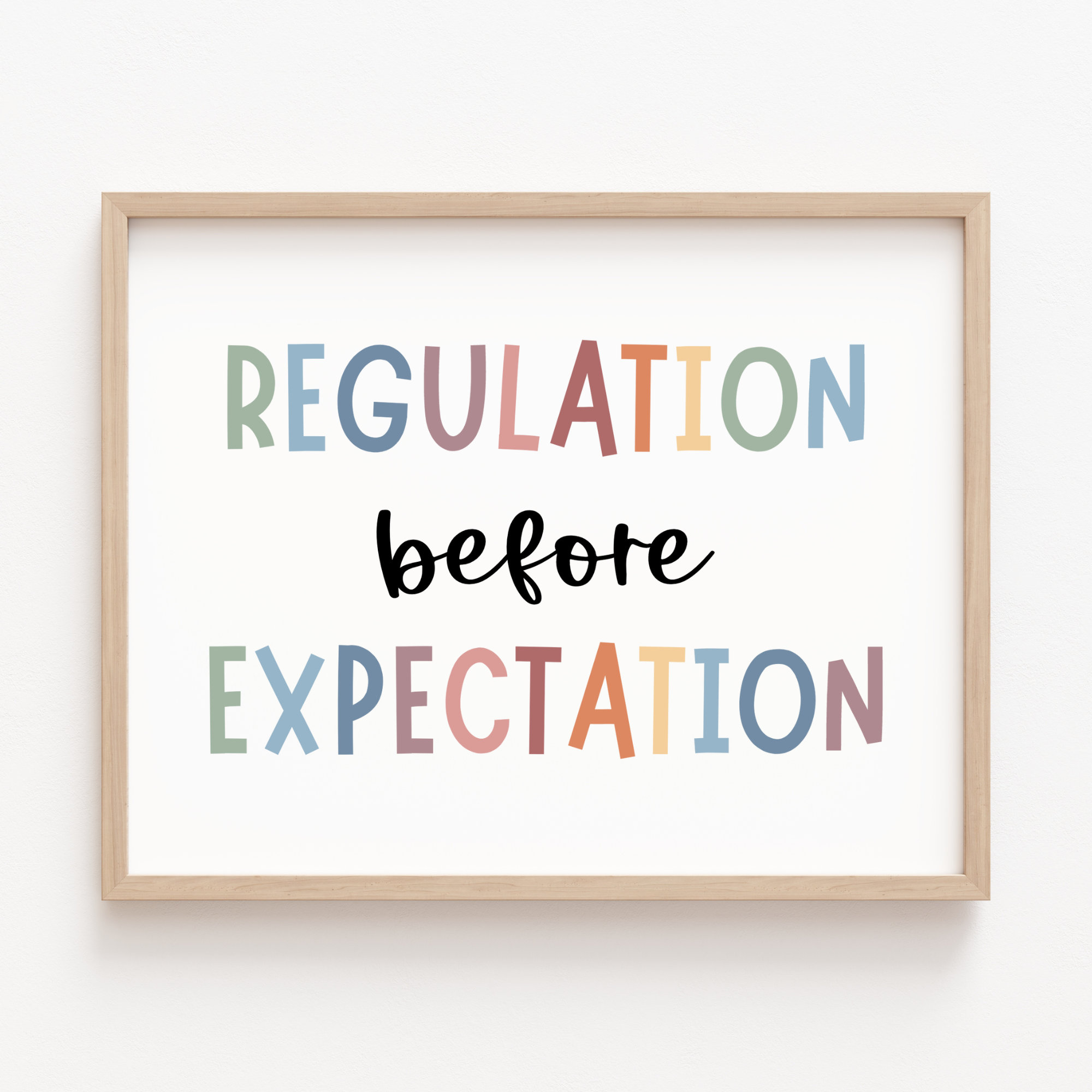Regulation Before Expectation Printable Poster ADHD Autism Occupational ...