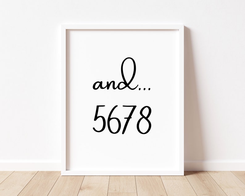 And 5678 Printable, Motivational Dance Quote, Dance Studio Sign, Dance ...
