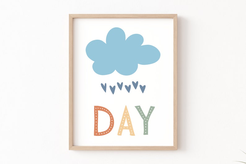 Set of 3 Boho Nursery Prints, Toddler Room Decor, Nursery Sunshine Print, Daycare Posters, Classroom Decor Play Area Sign, Preschool Decor image 4