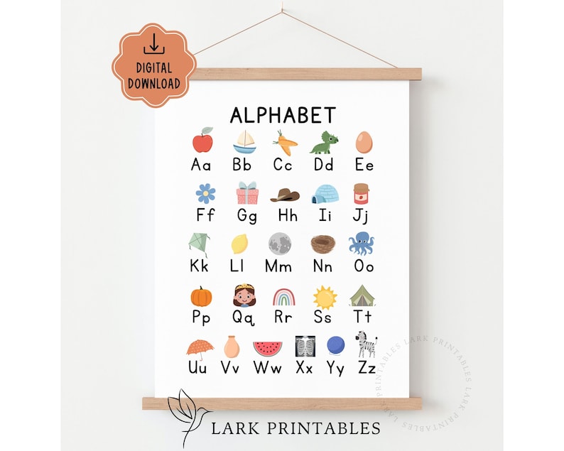 Alphabet Poster, Alphabet Chart, Educational Posters, Homeschool ...