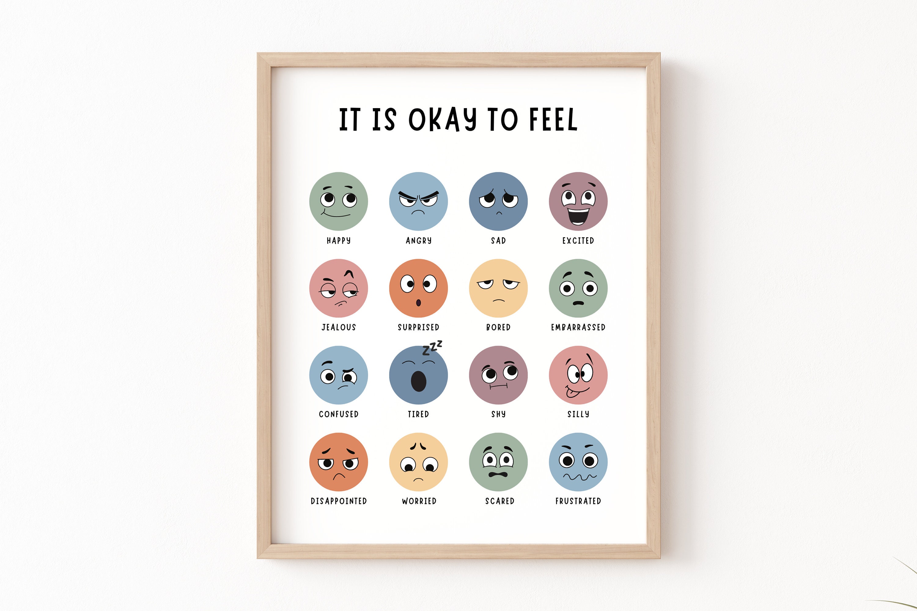 It's Okay to Feel Boho Classroom Decor Feelings Chart Etsy UK