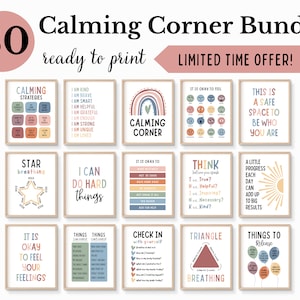 Therapy Office Decor DBT Bundle Mindfulness BPD Trauma Therapy Tools Anxiety Coping Skills Psychology Boho School Counselor Mental Health