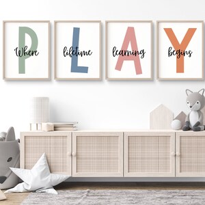 Wo lebenslanges Lernen beginnt, Klassenzimmer Poster, Klassenzimmer Zitate, Spiel Leseecke Wandkunst, Boho Klassenzimmer, Spielzimmer Wanddekor