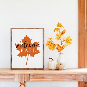 Welcome Fall Printable, Autumn Printable, Fall Decor, Fall Printable, Fall Decorations for the Home, Fall Print, Fall Wall Art Printable image 1